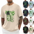 thumbnail image 1 of NuoCaiYun Tops for Men Drop-Shoulder St. Patrick'S Day Print Short-Sleeve Crew Neck Athletic T-Shirt, 1 of 4