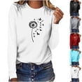 thumbnail image 1 of NuoCaiYun Women'S Long-Sleeve T-Shirts Casual Fashion Crewneck Pullover Round-Neck Printed T-Shirt, 1 of 6