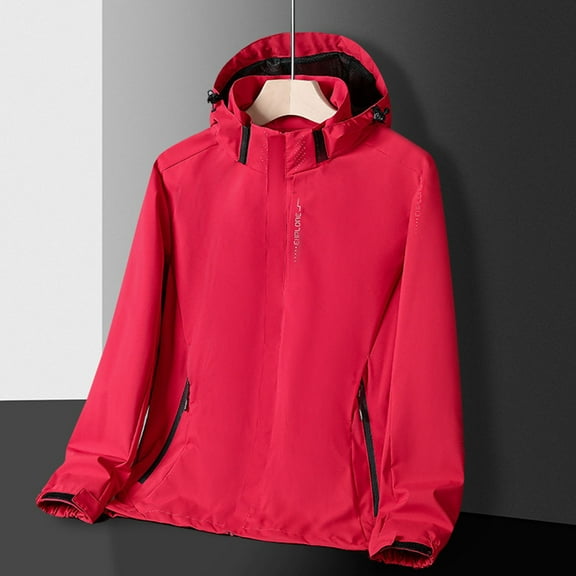 NuoCaiYun Women'S Waterproof Rain Jacket with Hood Windproof Lightweight Outdoor Raincoat for Hiking Skiing