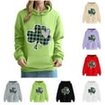 thumbnail image 1 of NuoCaiYun Women St. Patrick's Day Print Hoodie Casual Long Sleeve Hooded Drawstring Pullover Loose Sweatshirts with Pocket, 1 of 6