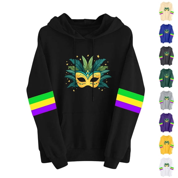 NuoCaiYun Womens Carnival Sweatshirt Crewneck Pullover Winter Fashion Printed Casual Long Sleeve Holiday Tshirt