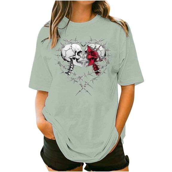 NuoCaiYun Womens Plus Size Tshirt Graphic Tees Crew Neck Summer Short Sleeve Loose Fit Tops