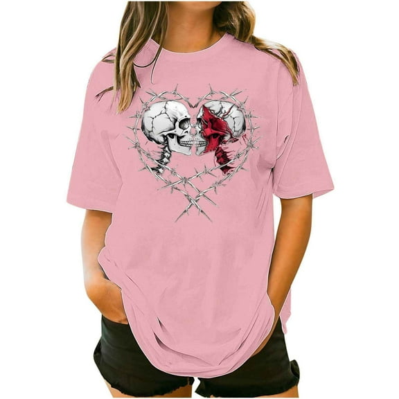 NuoCaiYun Womens Plus Size Tshirt Graphic Tees Crew Neck Summer Short Sleeve Loose Fit Tops