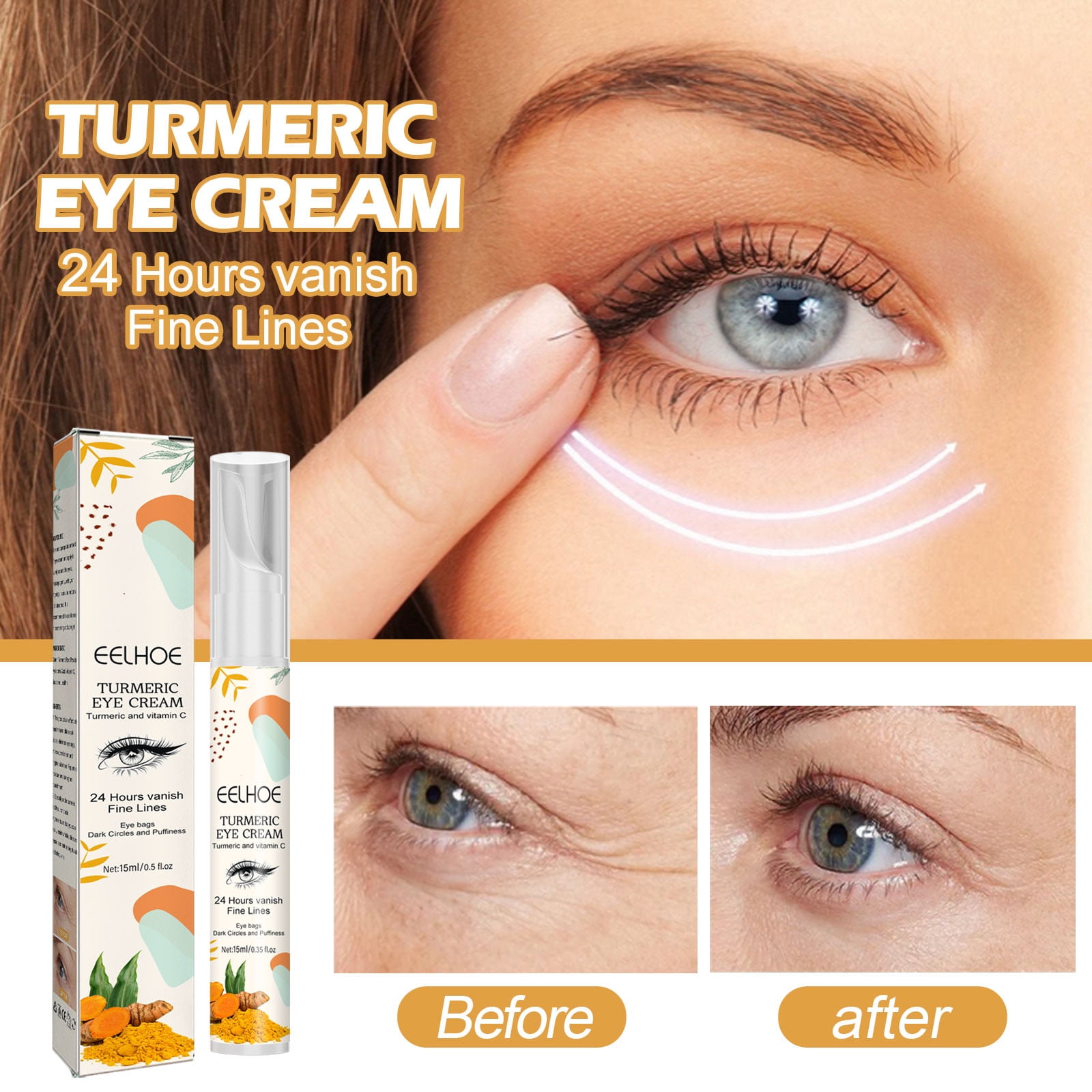 NuoWeiTong Eye Treatment Products,Turmeric Eye Cream, Suitable For