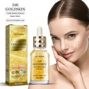 NuoWeiTong Facial Serum,24K Ampoule Lifting Serum Moisturizing, Shrinking Pores, Lifting And Firming Gold Leaf Liquid 30ml