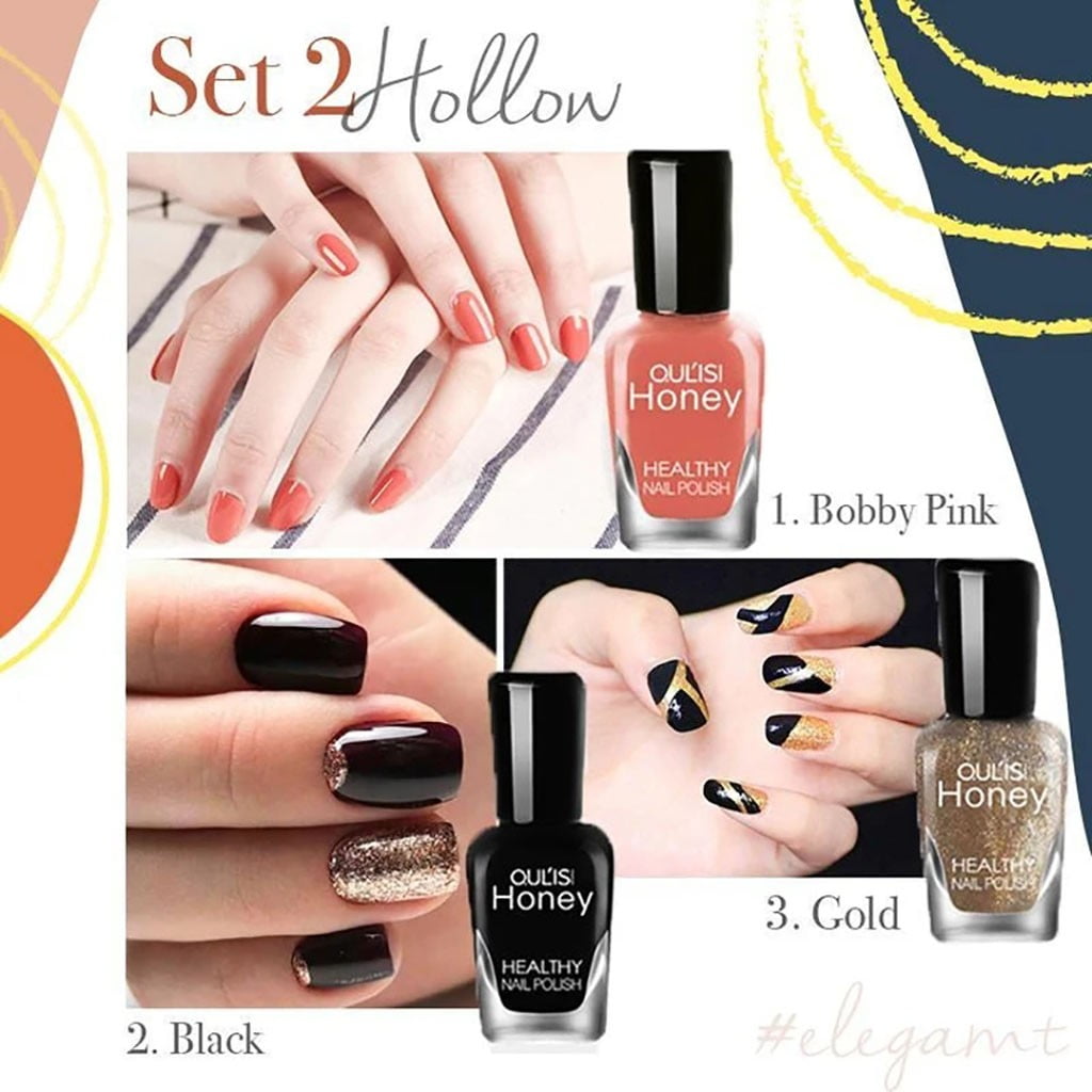 NuoWeiTong Glitter Gel Polish,Peel Off Nail Polish 3 Pcs Waterbased Peelable And Tearable Nail