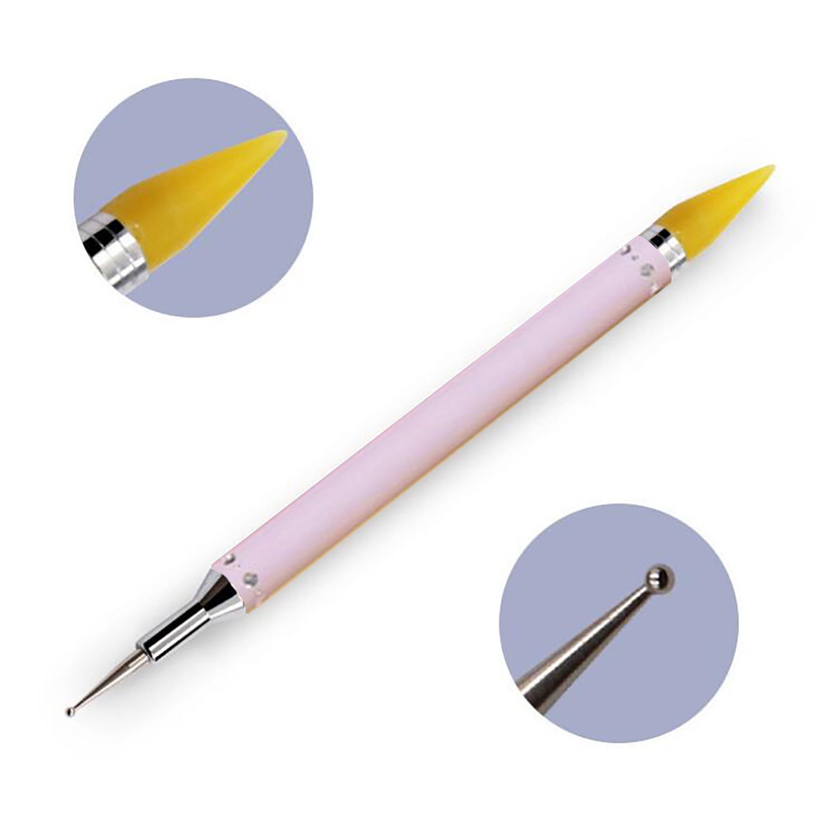 NuoWeiTong Nail Art Pens,French Manicure Brush Two Way Nail Art Brush With Dotting Manicure