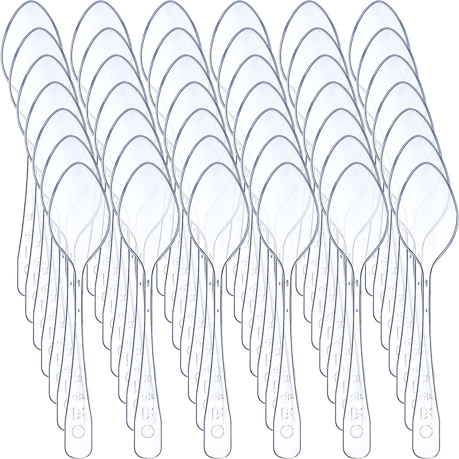 Mini Spoons Sign Nuogo 500 Pcs Clear TSF6 Mini Spoons for Desserts 3.7 Inch Small ...