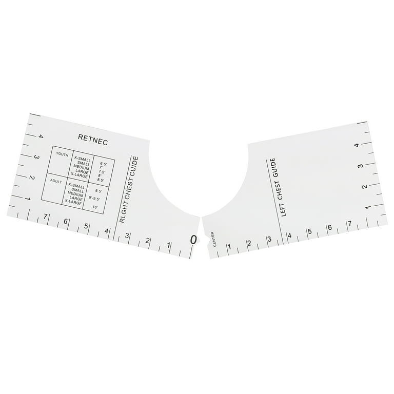 Acrylic Tshirt Measurement Tool Tshirt Ruler Guide T Shirt Ruler