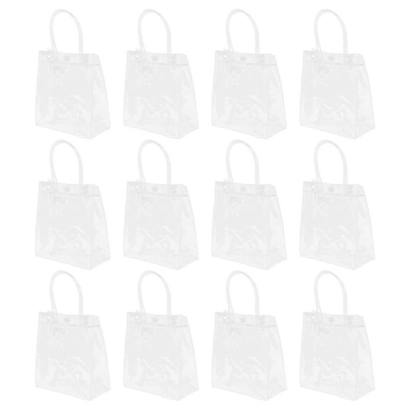 Nuolux Bags Gift Clear Bag Tote Transparent Pvc Partyfavor Wrap Reusablemerchandise Handle Favors Treats Treat Candy Goodie