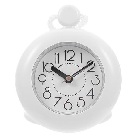 Nuolux Modern Small Silent Wall Clock for Bathroom and Kitchen, Vintage Style Non-Ticking Decorative Hanging Clock