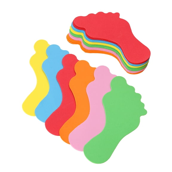 Nuolux Floor Feet Stickers Footprint Decals Sticker Shaped Markers Kids Foot Removable Room Nursery Footsteps Wall Footprints