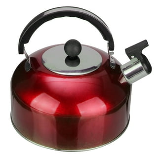 Wolfgang Puck Stainless Steel Petite Kettle and Tea Pot with Infuser - Red