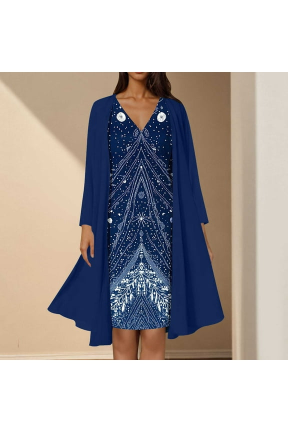 2026 Women's Two Piece Dress with Jacket Mother of The Bride Dresses Homecoming Wedding Guest Dresses