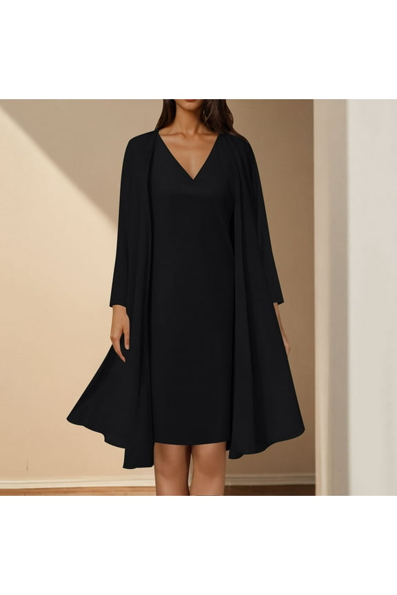 2026 Women's Two Piece Dress with Jacket Mother of The Bride Dresses Homecoming Wedding Guest Dresses