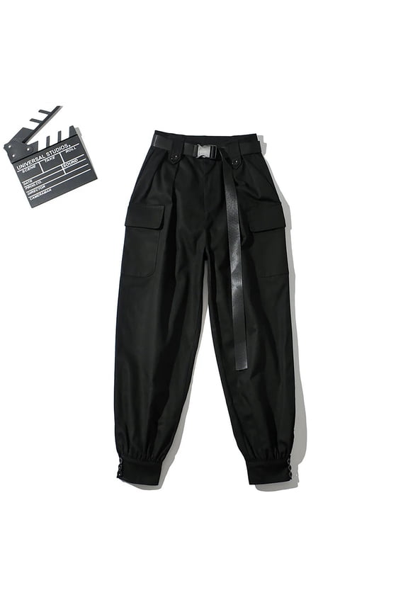 Cargo Pants for Women Parachute Pants Cotton Y2K Baggy Rave Clothes with Pockets Belt 2026