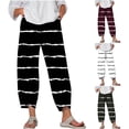 thumbnail image 1 of Nuoqisi Casual Pants for Women Summer Floral Boho Lightweight Elastic High Waist Capri Pants with Pockets, 1 of 7