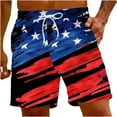 thumbnail image 1 of Nuoqisi Independence Day Men's American Flag Print Swim Trunks Drawstring Board Shorts Beach Shorts with Pockets 2026, 1 of 5