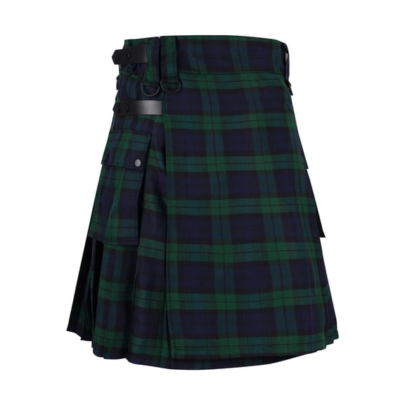 Nuoqisi Kilt for Men,Utility Traditional Scottish Tartan Kilt for Men,Irish Viking Highland Casual Wedding Kilts