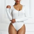thumbnail image 1 of Nuoqisi Long Sleeve Bodysuit for Women Crew Neck Body Suits Zip Up Design Tummy Control Bodysuit Shirts 2026, 1 of 6
