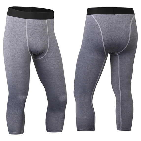 Nuoqisi Men's Compression Pants Athletic Capri Leggings Dry Fit Running Tights Basketball Sports Gym Baselayer 2026