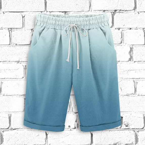 Nuoqisi Men's Cotton Casual Classic Shorts Elastic Waist Summer Beach Lightweight Board Slim-Fit Shorts Beach Sports Running 2026