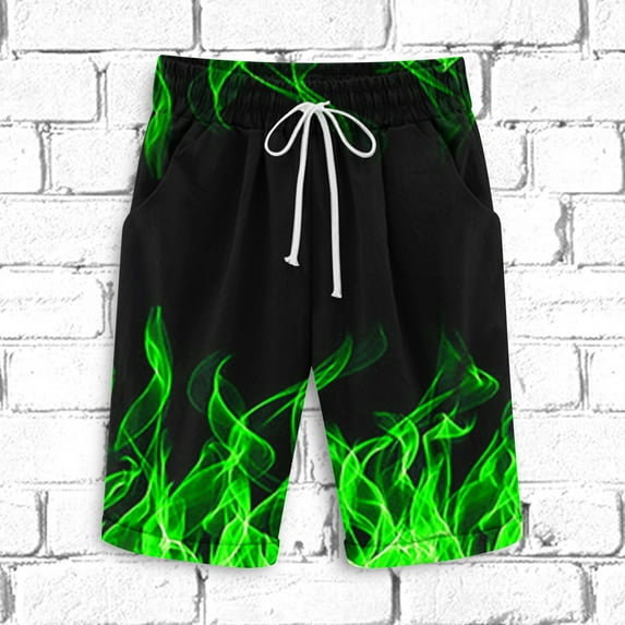 Nuoqisi Men's Cotton Casual Classic Shorts Elastic Waist Summer Beach Lightweight Board Slim-Fit Shorts Beach Sports Running 2026