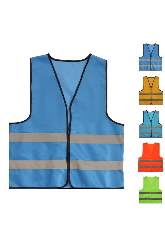 Men's High Visibility Reflective Safety Vest - Construction Site Traffic Protection Workwear, Sleeveless Utility Jacket for Road Work