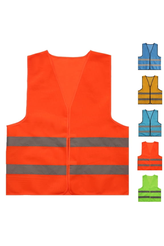Men's High Visibility Reflective Safety Vest - Construction Site Traffic Protection Workwear, Sleeveless Utility Jacket for Road Work