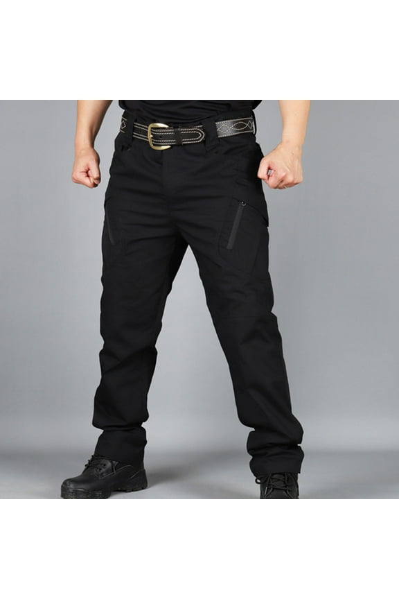 Men's Multi-Pocket Outdoor Stretch Waterproof Cargo Pants - Functional Trousers for Hiking, Work and All-Weather Activities