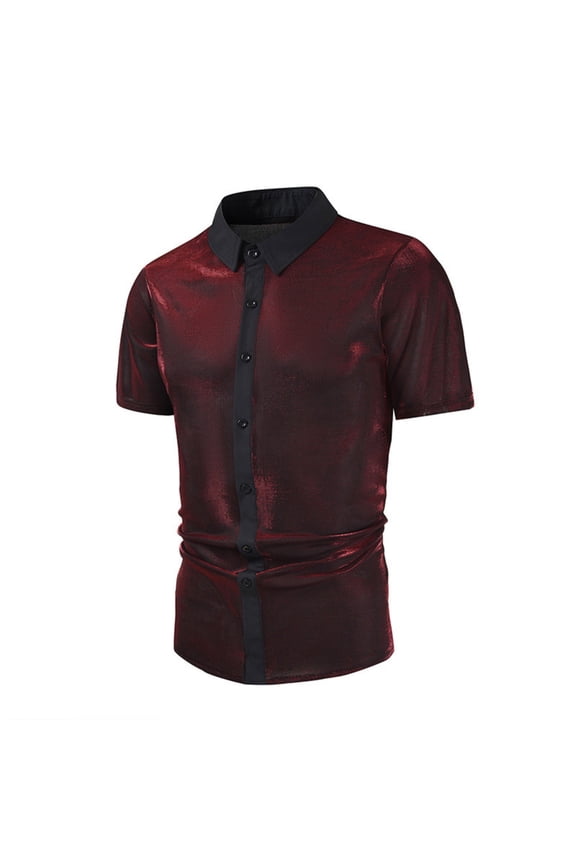 Men's Solid Casual Fashion Linen Button Stand Collar Short Sleeve Pocket Shirt - Breathable Summer Top for Office and Casual Wear