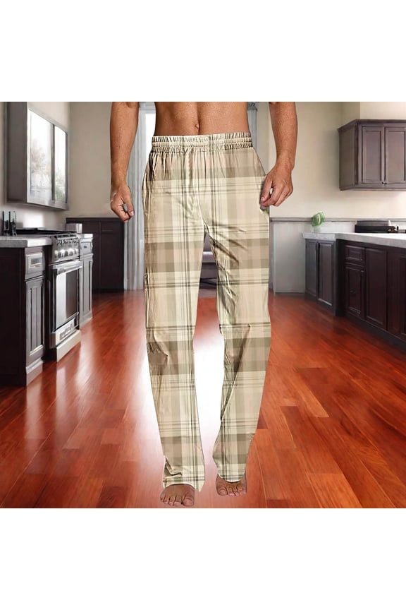 Mens Artistic Print Home Bottoms Straight for Relaxing Sunday Reading Book Nap Time Cozy Evening Chill Out Wear Morning Stretch Light Yoga Session