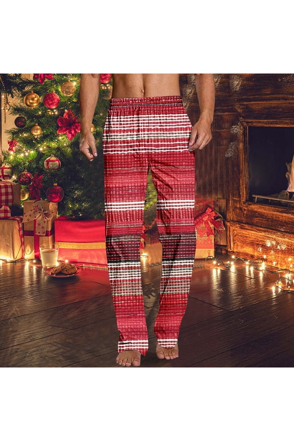 Mens Cool Printed Pajama Pants Straight Leg Lightweight for Summer Night Sleep Home Relax TV Time Weekend Errands Indoor Comfort Morning Coffee Break