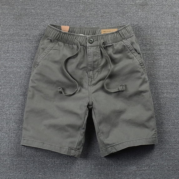 Nuoqisi Mens Shorts Casual Basic Loose Fitted Summer Drawstring Summer Beach Stretch Elastic Waist Solid Shorts Gym Holiday