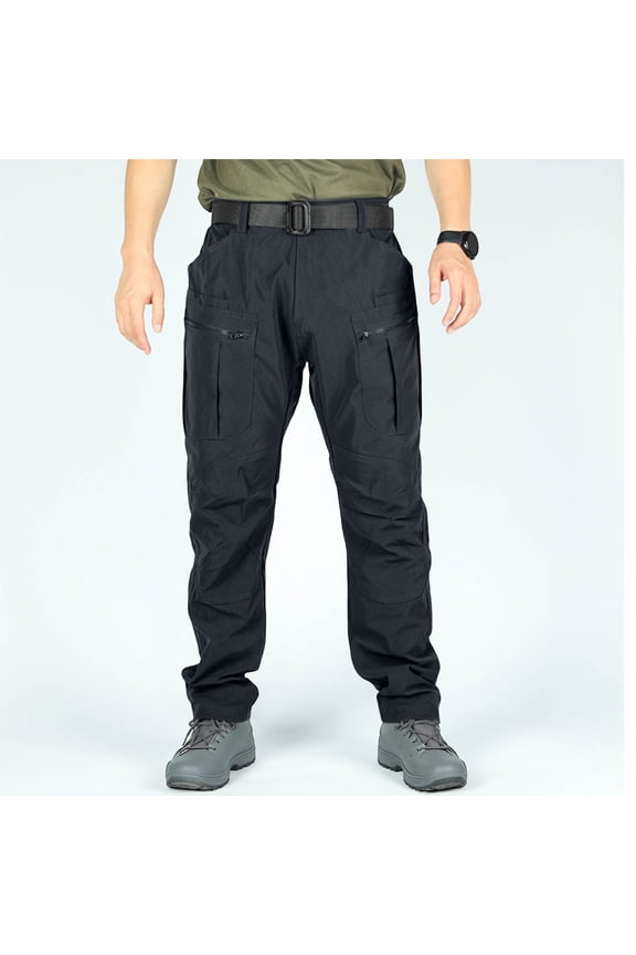 Mens Solid Outdoor Tactical Training Water Resistant Windproof Multi Functional Cargo Pants for Hiking Camping Climbing Mountaineering Gear