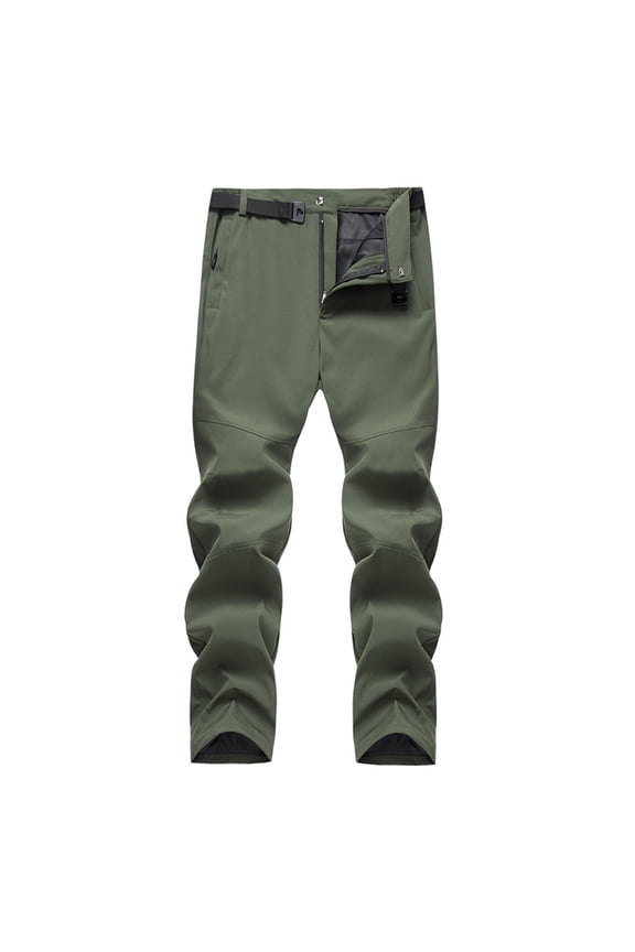 Mens Spring Autumn Slim Hiking Pants Elastic Breathable Outdoor Sports Climbing Long Trousers with Belt for Trail Running Backpacking Trip Gear