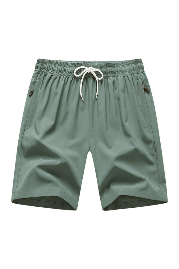 Mens Swim Trunks Board Shorts Bathing Suit Swimwear with Zipper Pockets Drawstring No Liner Quick Dry for Beach Swimming