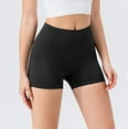 thumbnail image 1 of Nuoqisi No Front Seam High Waisted Biker Shorts Women Control Tummy Workout Gym Shorts Soft Booty Yoga Short Pants, 1 of 5