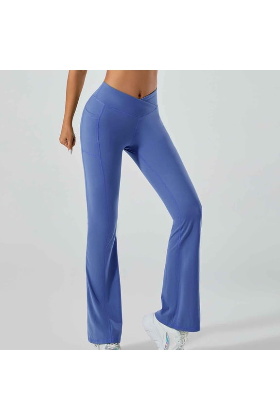 Summer Crossover Leggings - High Waist V Cross Bootcut Bottoms Yoga Pants for Women 2026