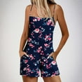 thumbnail image 1 of Nuoqisi Summer Rompers for Women Floral Beach Sleeveless Shorts Overalls Boho Outfits 2026 Jumpsuit With Pockets, 1 of 5