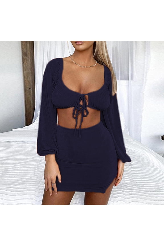 Two Piece Skirt Set Shirt and Skirt Set for Women Going Out Sets Club Outfits Cute 2 Piece Sets Fashion Rave Mini Skirt