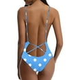 thumbnail image 1 of Nuoqisi Women Swimsuit One Piece Bathing Suits Tummy Control Fashion Deep V Neck Padded Push Up Swimwear Monokini, 1 of 3