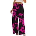 thumbnail image 1 of Nuoqisi Women's Boho Floral Palazzo Wide Leg Pants with Pockets Loose Flowy Casual Beach Vacation Outfits, 1 of 5