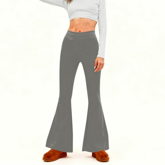 Nuoqisi Women's Casual Fashion Stretch Yoga Flare Pants Fitness Running Gym Active Long Pants - Trendy Wide Leg Performance Leggings for Stylish Workouts