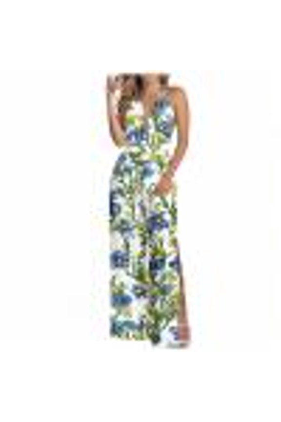 Women's Jumpsuits Summer Floral Print Boho Overalls Loose fit Wide Leg Baggy Split Long Rompers 2026 One Piece