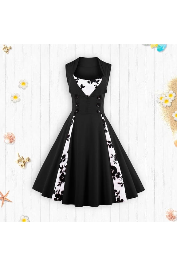 Women's Panel Print Occasion Gown - Artistic Evening Wear with Unique Color Sections for Special Celebrations and Photography