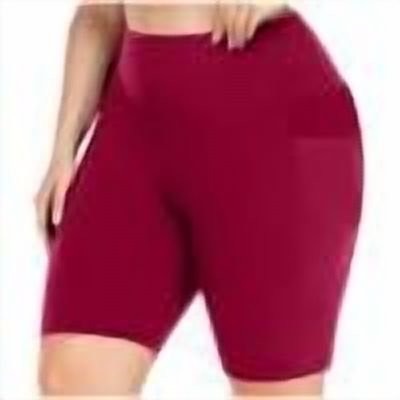 Nuoqisi Women's Plus Size Quick-Dry Stretch Yoga Shorts Base Layer Pocket Fitness Sport Bottoms - Performance Training Shorts for Active Comfort