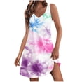 thumbnail image 1 of Nuoqisi Women's Pocket Casual Summer Printed Beach Dress - Functional Tank Silhouette with Vibrant Pattern for Seaside Outings and Vacation Comfort, 1 of 4