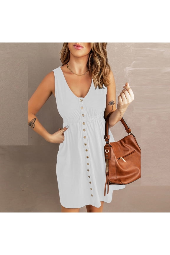 Women's Solid Color Shoulder-Baring Waist Detail Sleeveless Dress - Modern Design Dress for Trendy Events, Evening Wear and Fashion Forward Style