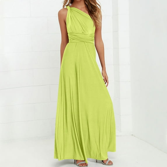 Nuoqisi Women's Solid Color Versatile Multi-Strap Cross Back Sexy Bandage Long Dress Gown - Adjustable Silhouette with Multiple Styling Options for Formal Events